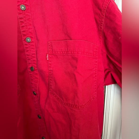 Vintage 90s Levis Two Pocket Red Tab Button Down Shirt - Men’s Large - Picture 2 of 5